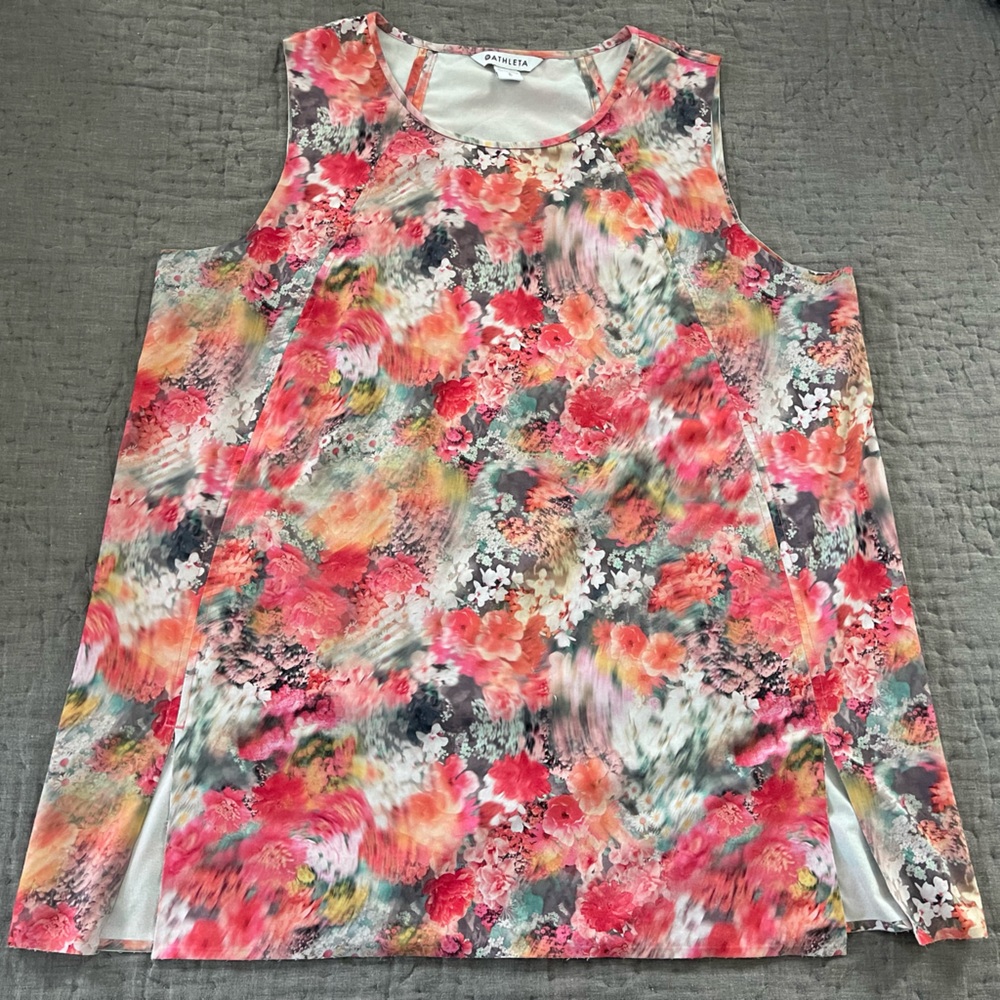 Athleta Zephyr Refined Tank Floral Renewed Bloom Spring Pink Size Large SOLD OUT